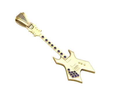 guitar pendant 3D print model