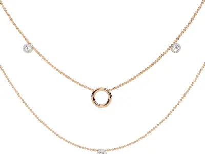 Diamond Necklace 360 animation renders 3dm stl details 3D print model