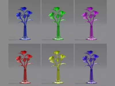 Glass Flower Showpiece Collection