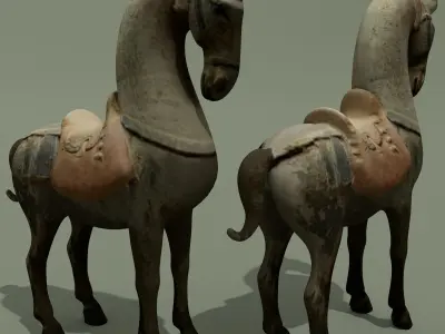 Horse Statuette T 3D model