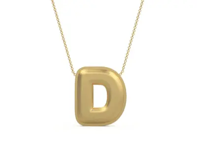 Model 1187 D Initial Letters Charm Balloon 20mm 3D print model