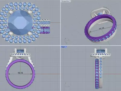 ring woman  3D print model 125