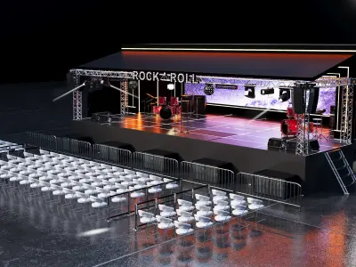 truck  stage bus  3D model