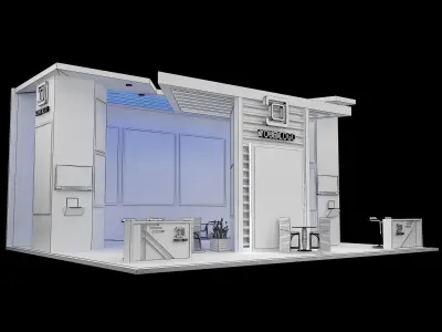 Booth Exhibition Stand a569a 3D model