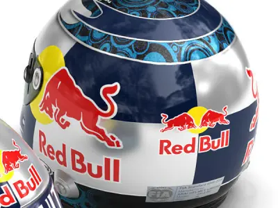 Helmet F1 2011 Sebastian Vettel 3D model