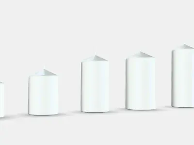 FENOMEN Unscented block candle set of 5 1 Low-poly 3D model