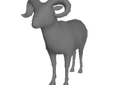 Low Poly Ram sheep Low-poly 3D model
