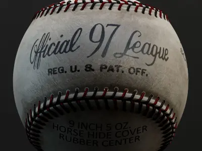 Rawlings ROLB Official League Baseball 4K Low-poly 3D model
