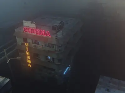 Dark city cinema 3D model