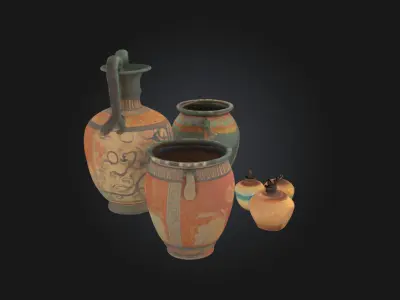 Ancient Ceramic Collection Historical Pottery 3D model