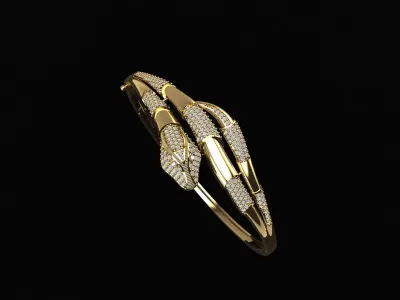  new gold braclet ring 3D print model