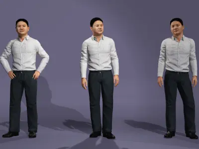 Realistic Male 3D Model Richard Liu Chinese tycoons 3D model