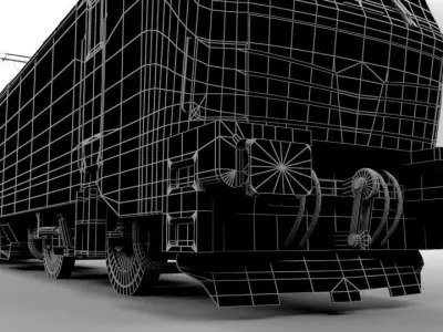 SIEMENS TRAIN LOWPOLY Low-poly 3D model