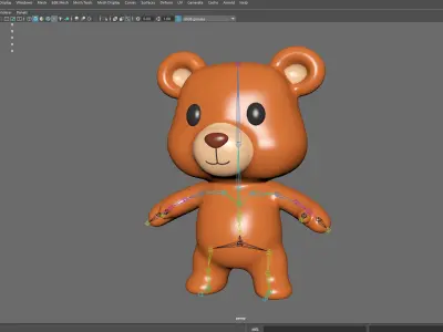 Little animal baby - Bear cute - Animated  Low-poly 3D model