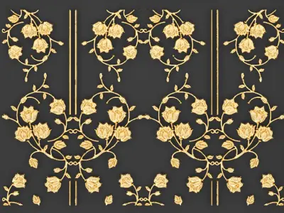Collection stucco molding frame 3D model