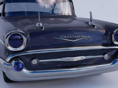 classic car Low-poly 3D model