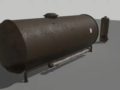 Industrial Tank 2 Low-poly 3D model
