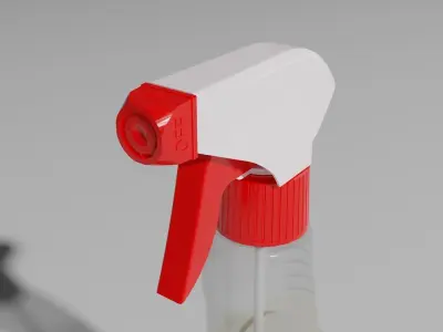 Mist spray bottle with nozzle 3D model