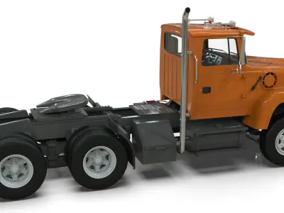 L9000 Tandem 3D Model 6 Hood Variants  Hendrickson RT  3D model