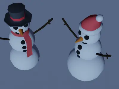 Christmas Low-Poly Decoration Props Pack 3D Model Collection