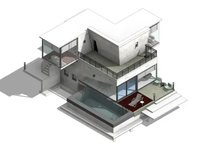 Native Revit Forest House 3D model