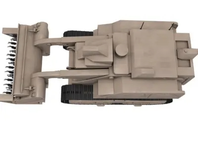 Uran-6 mine clearing robot 3D model