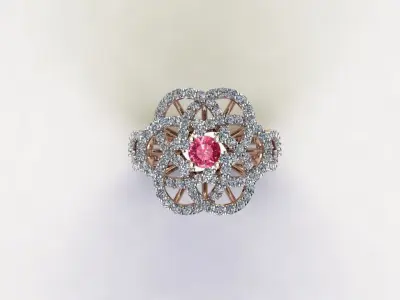 R207 solitaire ring cad file new design Free 3D model