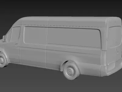 Mercedes-Benz Sprinter 2020 High roof on a small scale 3D print model