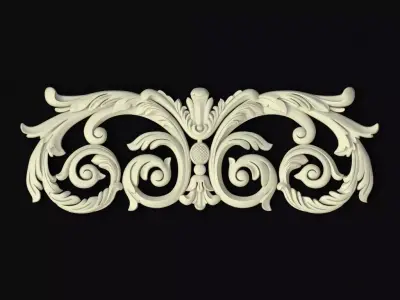 Central decor ornament for furniture 3D model 987