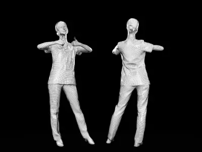 Medical nurse 39 Low-poly 3D model