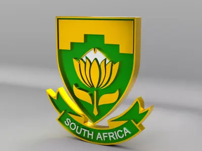 South Africa National Soccer Team Logo 3D model