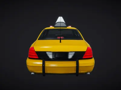 Car Taxi 01 3D model