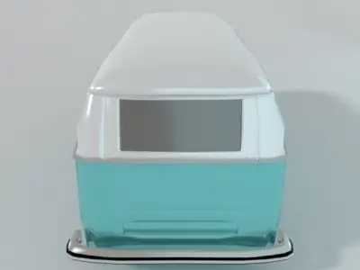 Volkswagen Combi Low-poly 3D model