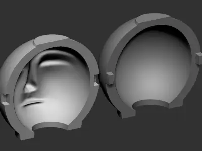 Decorative Face Candle V2 3D print model