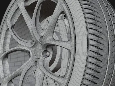 Bugatti Chrion Tyre 3D model