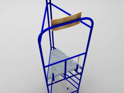 Judge sport stand referee low poly Low-poly 3D model