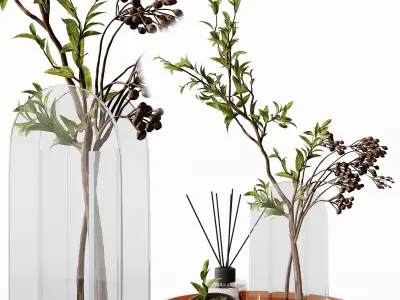 Decorative Set 236 Low-poly 3D model