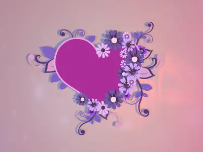 Blossom Heart - Sign 3D model