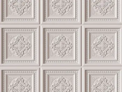 Decorative Ceiling Tile 3D model