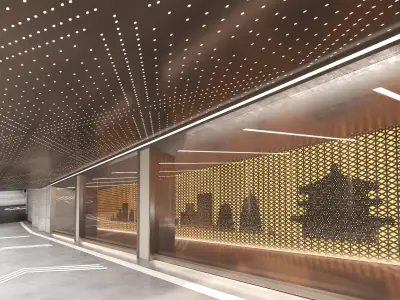 Modern Luxury Car Park - Garage 3D model