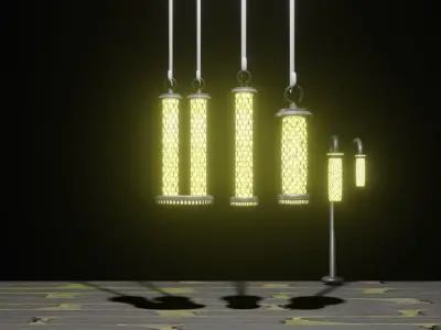 Metal Lantern 3d Low-poly 3D model