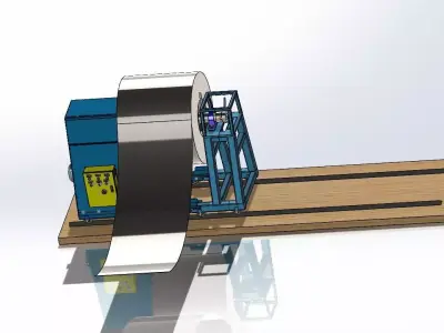 Sheet Metal Decoiler 3D model