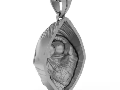 Skull hood rap pendant silver gold printable jewelry 3D model 3D print model