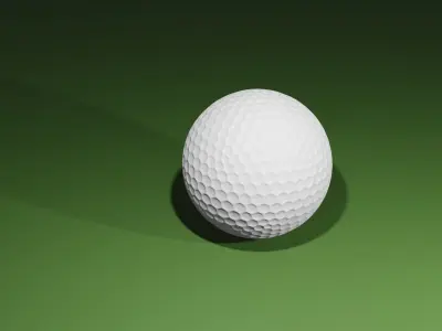3D LOW POLY GOLF BALL  Low-poly 3D model