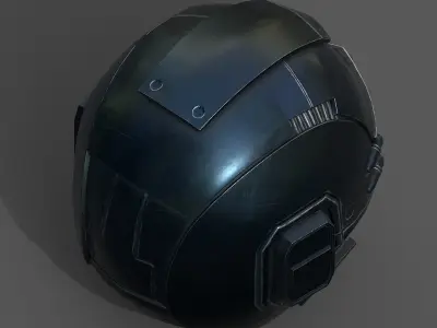 Helmet scifi military combat 3d model low poly human generic  Low-poly 3D model get