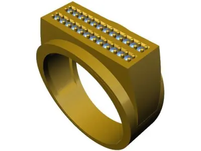 092 - Gents Ring - Fancy Ring for men 3D print model