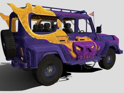 Pubg Mobile UAZ  Low-poly 3D model
