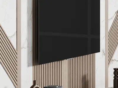 Modern TV Wall 040 3D model
