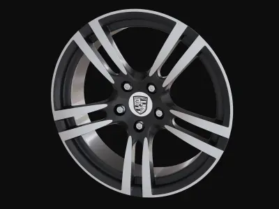 Porsche Panamera 970 Turbo Rim Low-poly 3D model