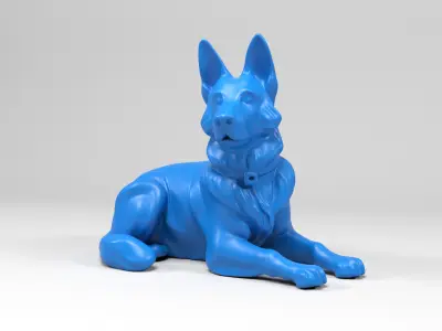 German shepherd dog 3D print model